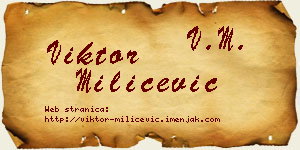 Viktor Milićević vizit kartica